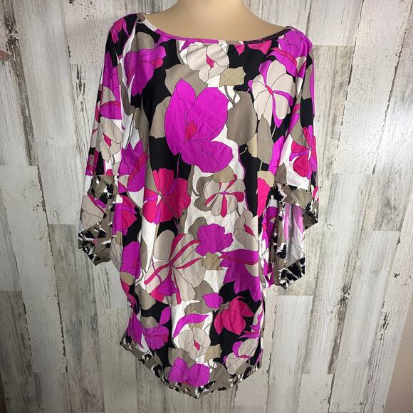 Trina Turk Cover-Up S | Wing Sleeves | Resort Wear | Boho Chic | MSRP $118 - Picture 1 of 6